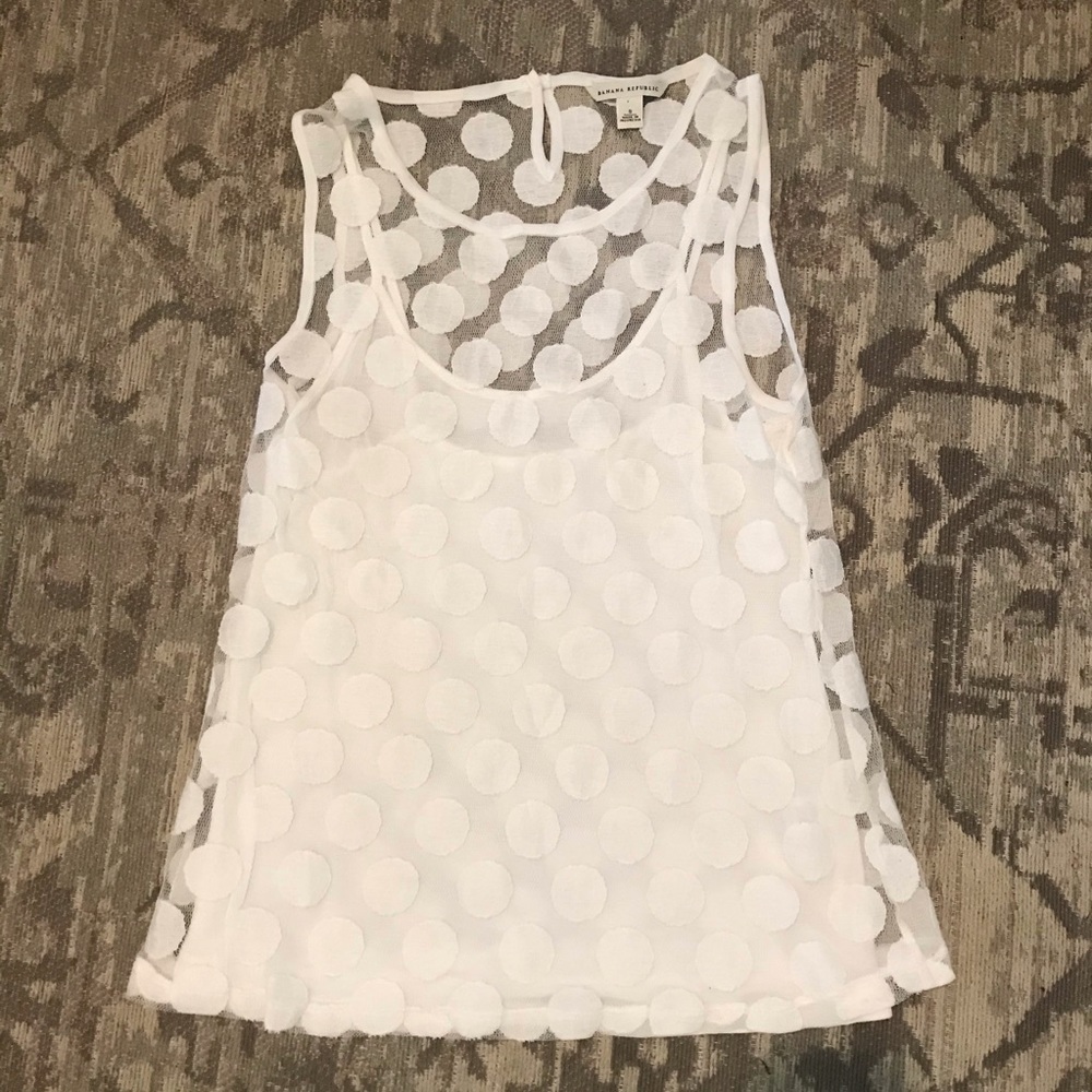 Banana republic polka dot top